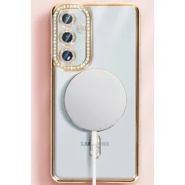 Newface Samsung Galaxy S25 Plus Kılıf Joke Simli Magneticsafe Kılıf - Siyah