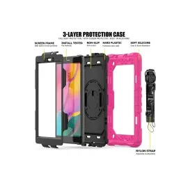 Newface Samsung Galaxy T290 Tab A 8 Kılıf Pars Tablet Kapak - Pembe