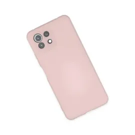 Newface Xiaomi Mi 11 Lite Kılıf Nano Içi Kadife Silikon - Pudra