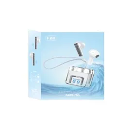 Karler Bass F08 Dijital Şarj Göstergeli Tws Bluetooth Kulaklık - Mavi