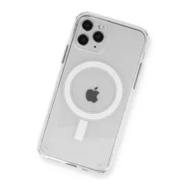 Newface iPhone 11 Pro Max Kılıf Magneticsafe Şeffaf Silikon - Şeffaf