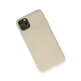 Newface Iphone 11 Pro Max Kılıf Nano Içi Kadife Silikon - Bej