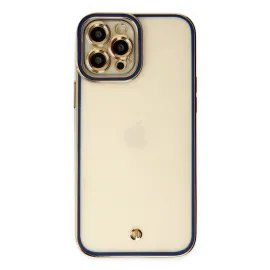 Newface Iphone 12 Pro Max Kılıf Liva Lens Silikon - Mavi