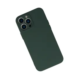 Newface Iphone 13 Pro Kılıf Nano Içi Kadife Silikon - Koyu Yeşil