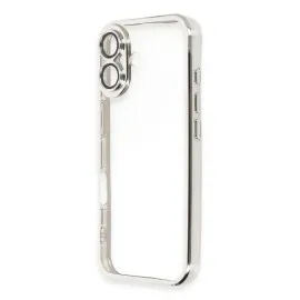 Newface Iphone 16 Plus Kılıf Razer Lensli Silikon - Gümüş