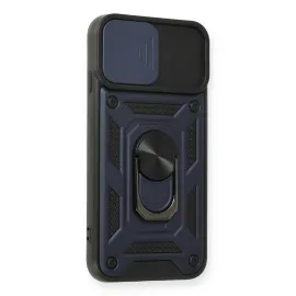 Newface Iphone 7 Kılıf Pars Lens Yüzüklü Silikon - Lacivert