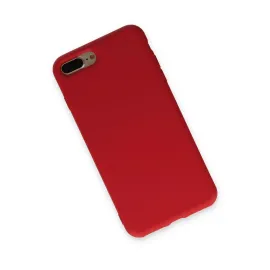 Newface Iphone 7 Plus Kılıf Nano Içi Kadife Silikon - Kırmızı