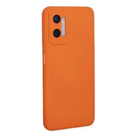 Newface Oppo A96 Kılıf Nano Içi Kadife Silikon - Turuncu