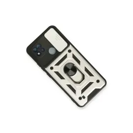 Newface Realme C11 2021 Kılıf Pars Lens Yüzüklü Silikon - Gümüş