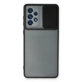 Newface Samsung Galaxy A53 5G Kılıf Palm Buzlu Kamera Sürgülü Silikon - Siyah