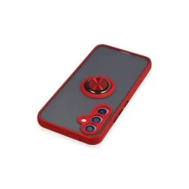 Newface Samsung Galaxy A54 5G Kılıf Montreal Yüzüklü Silikon Kapak - Kırmızı