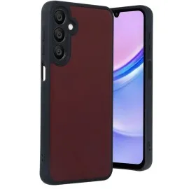 Newface Samsung Galaxy M15 Kılıf Aras Deri Kapak - Bordo