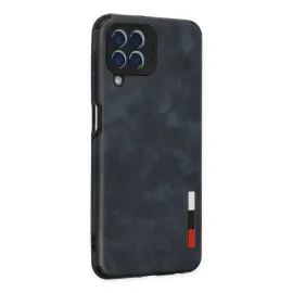 Newface Samsung Galaxy M33 Kılıf Loop Deri Silikon - Lacivert