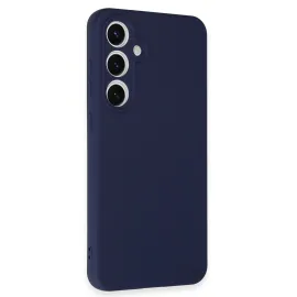 Newface Samsung Galaxy S24 Fe Kılıf Nano Içi Kadife Silikon - Lacivert