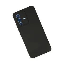 Newface Vivo V23 5G Kılıf Nano Içi Kadife Silikon - Siyah