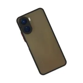Newface Vivo Y16 Kılıf Montreal Silikon Kapak - Siyah