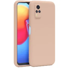 Newface Vivo Y53S Kılıf Nano Içi Kadife Silikon - Pudra