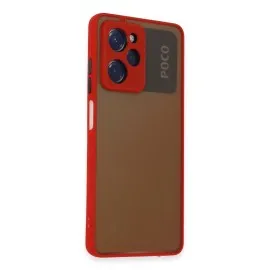 Newface Xiaomi Poco X5 Pro 5G Kılıf Montreal Silikon Kapak - Kırmızı