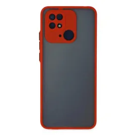 Newface Xiaomi Redmi 10C Kılıf Montreal Silikon Kapak - Kırmızı