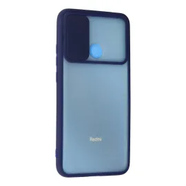 Newface Xiaomi Redmi 9C Kılıf Palm Buzlu Kamera Sürgülü Silikon - Lacivert