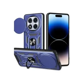 Newface Xiaomi Redmi Note 14 Pro Plus Kılıf Pars Lens Yüzüklü Silikon - Lacivert