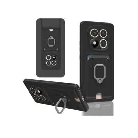 Newface Xiaomi Redmi Note 14 Pro Plus Kılıf Zuma Kartvizitli Yüzüklü Silikon - Siyah