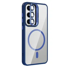 Joko Samsung Galaxy S25 Remim Lensli Magsafe Standlı Kapak - Lacivert