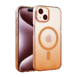 Newface Apple Iphone 14 Glossy Magsafe Kapak - Turuncu
