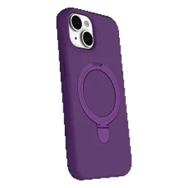 Newface Apple Iphone 15 Plus Regal Magsafe Standlı Kapak - Derin Mor