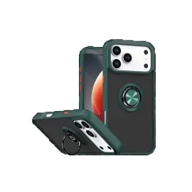 Newface Apple Iphone 17 Pro Max Montreal Yüzüklü Silikon Kapak - Yeşil