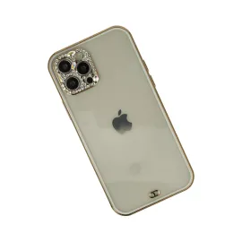Newface Iphone 12 Pro Max Kılıf Liva Taşlı Silikon - Beyaz