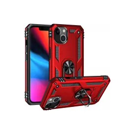 Newface Iphone 14 Plus Kılıf Sofya Yüzüklü Silikon Kapak - Kırmızı