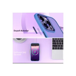 Newface Iphone 14 Pro Kılıf Power Silikon - Lila