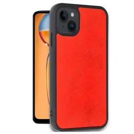 Newface Iphone 15 Kılıf Aras Deri Kapak - Kırmızı