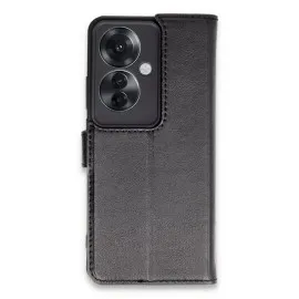 Newface Oppo Reno 11F Kılıf Trend S Plus Kapaklı Kılıf - Siyah