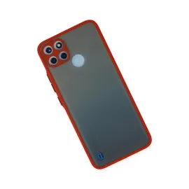 Newface Realme C21Y Kılıf Montreal Silikon Kapak - Kırmızı