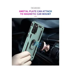 Newface Samsung Galaxy A02S Kılıf Sofya Yüzüklü Silikon Kapak - Yeşil