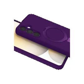 Newface Samsung Galaxy A15 4G Regal Magsafe Standlı Kapak - Derin Mor