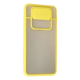 Newface Samsung Galaxy J7 Prime Kılıf Palm Buzlu Kamera Sürgülü Silikon - Sarı