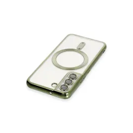 Newface Samsung Galaxy S22 Kılıf Kross Magneticsafe Kapak - Koyu Yeşil