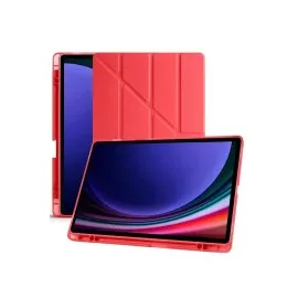 Newface Samsung Galaxy X510 Tab S9 FE 11 Kılıf Kalemlikli Mars Tablet Kılıfı - Kırmızı