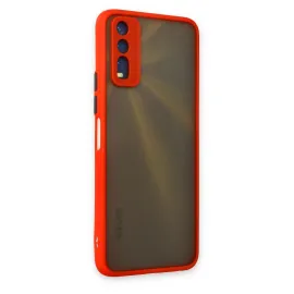 Newface Vivo Y11S Kılıf Montreal Silikon Kapak - Kırmızı