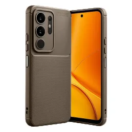 Newface Vivo Y29 4G Auto Focus Karbon Kapak - Kahverengi