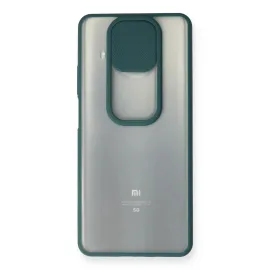 Newface Xiaomi Mi 10T Lite Kılıf Palm Buzlu Kamera Sürgülü Silikon - Yeşil