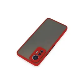 Newface Xiaomi Mi 12 Lite Kılıf Montreal Silikon Kapak - Kırmızı