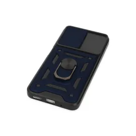 Newface Xiaomi Poco M5 Kılıf Pars Lens Yüzüklü Silikon - Lacivert