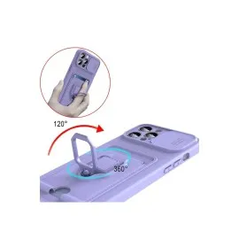 Newface Xiaomi Redmi 13 4G Kılıf Zuma Kartvizitli Yüzüklü Silikon - Pembe