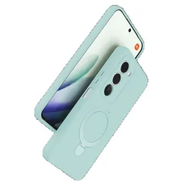 Newface Xiaomi Redmi 15 4G Regal Magsafe Standlı Kapak - Su Yeşili