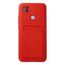 Newface Xiaomi Redmi 9C Kılıf Kelvin Kartvizitli Silikon - Kırmızı