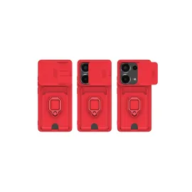 Newface Xiaomi Redmi Note 13 Pro 4G Kılıf Zuma Kartvizitli Yüzüklü Silikon - Lacivert